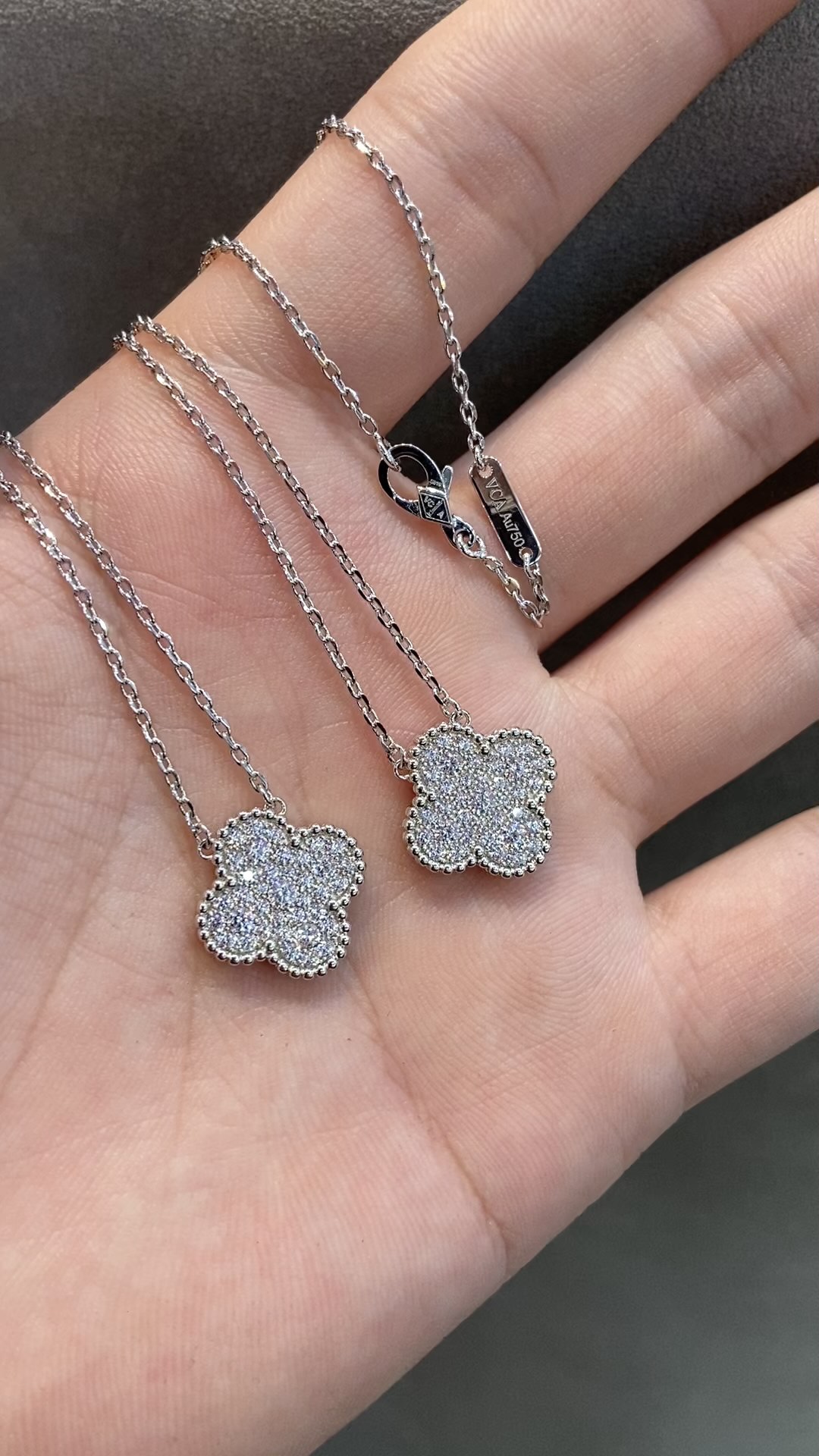 Van Cleef & Arpels vca满钻四叶草项链