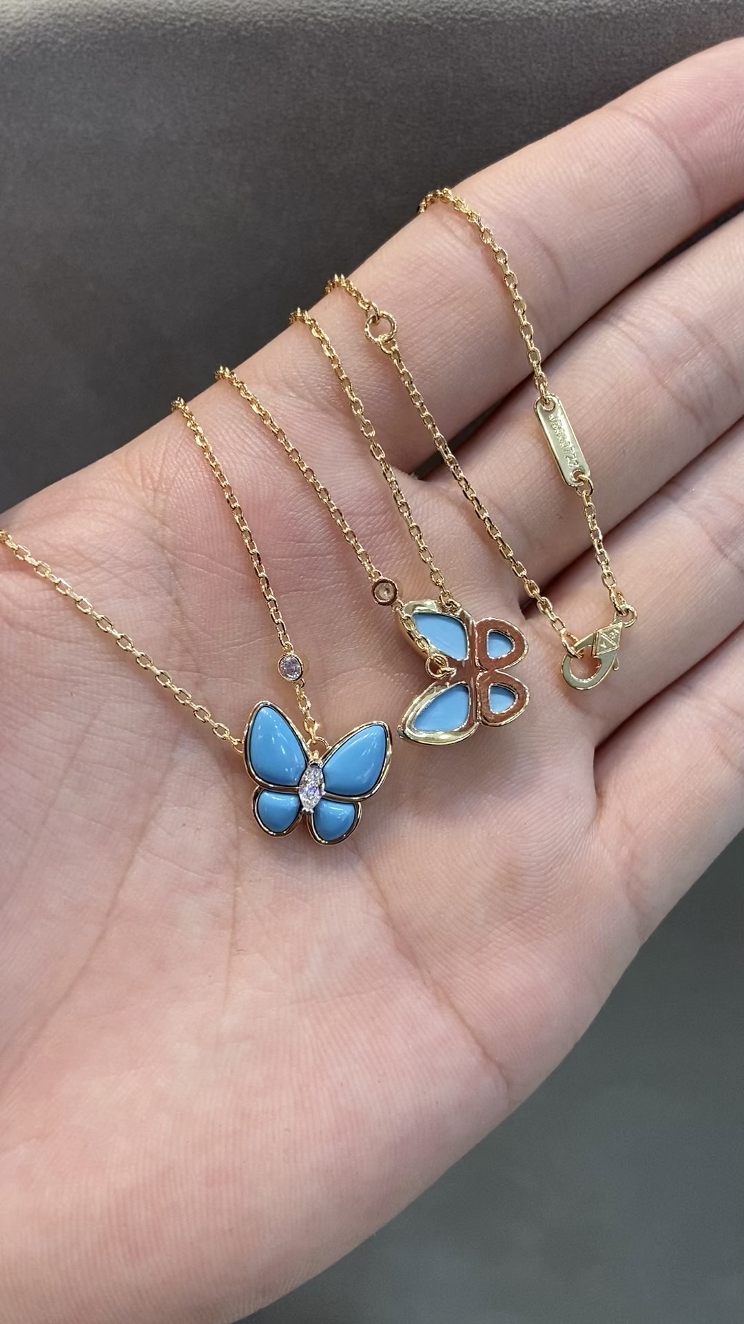 Van Cleef & Arpels vca绿松石蝴蝶项链