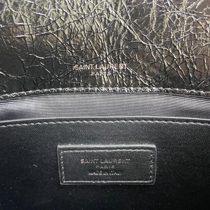 Saint Laurent 油腊黑皮/枪链 NIKI～22cm 爆裂纹 超多明星 同款