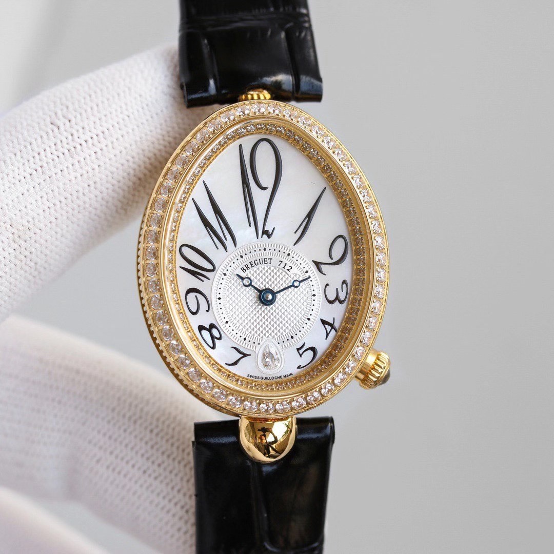 Luxury Queen Bao Queen Naples Watch: White Shell, Gold, Diamonds, High-Tech, Exclusive Quality - 图片 6