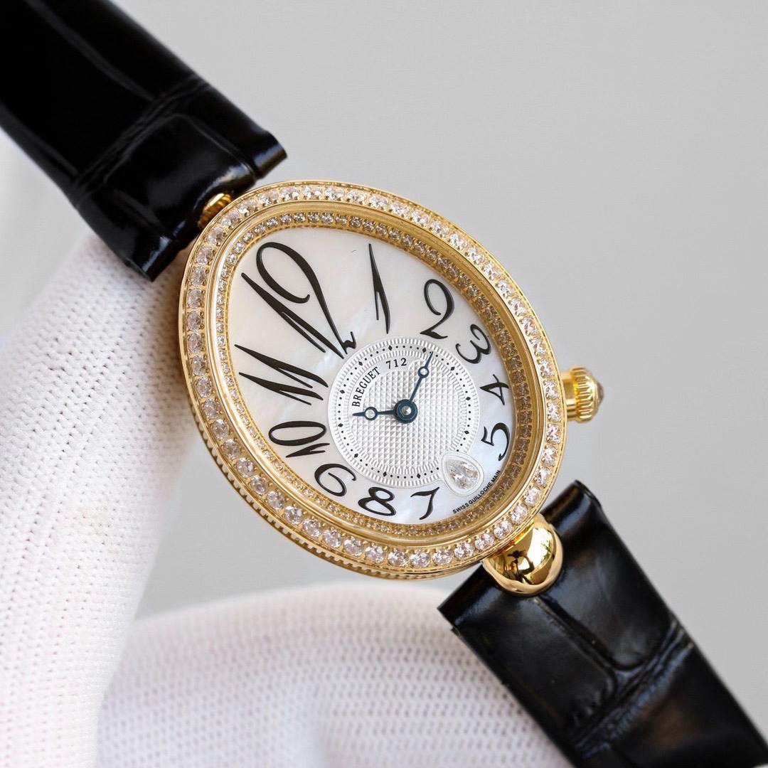 Luxury Queen Bao Queen Naples Watch: White Shell, Gold, Diamonds, High-Tech, Exclusive Quality - 图片 5