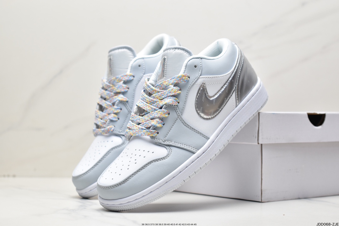 120 乔丹Air Jordan 1 Low SE 白银 撕撕乐 AJ1乔1低帮文化篮球鞋 DX6070-101