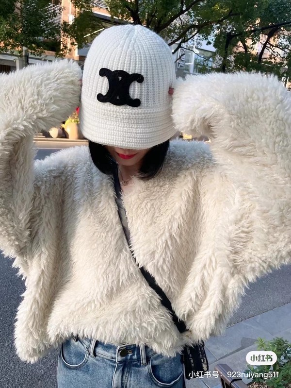 AAAA Customize Celine Hats Knitted Hat Khaki Pink Red White Knitting Fall/Winter Collection