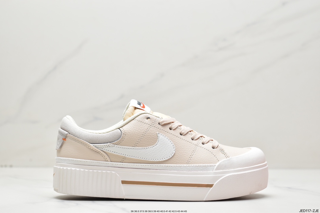 150 耐克 Nike Court Legacy Cnvs Mid 厚底皮面低帮休闲板鞋