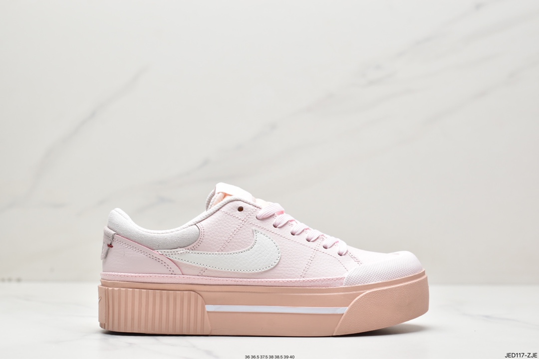 150 耐克 Nike Court Legacy Cnvs Mid 厚底皮面低帮休闲板鞋