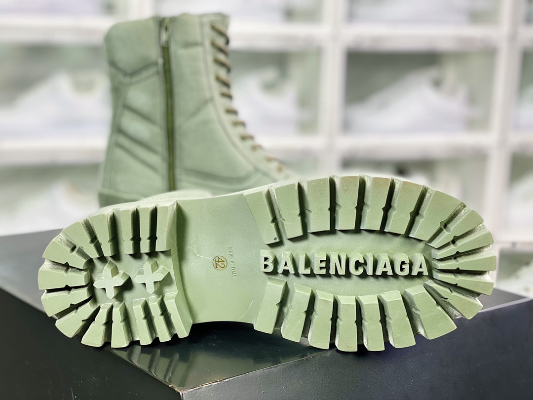 Military boots, private model open outsole, antique workmanship boots with old craft effect