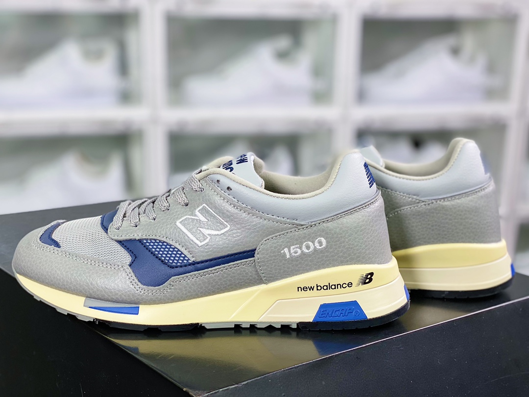 NB Made in UK M1500 high-end British series low-top jogging shoes ”40th Anniversary Gray Navy” M1500UKF