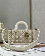 Dior Lady Handbags Crossbody & Shoulder Bags White Sheepskin