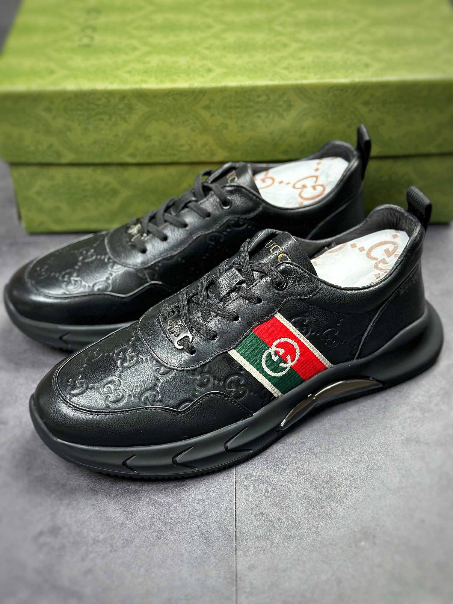 Gucci Screener GG High-Top Sneaker Sports and Leisure Trendy Shoes Collection