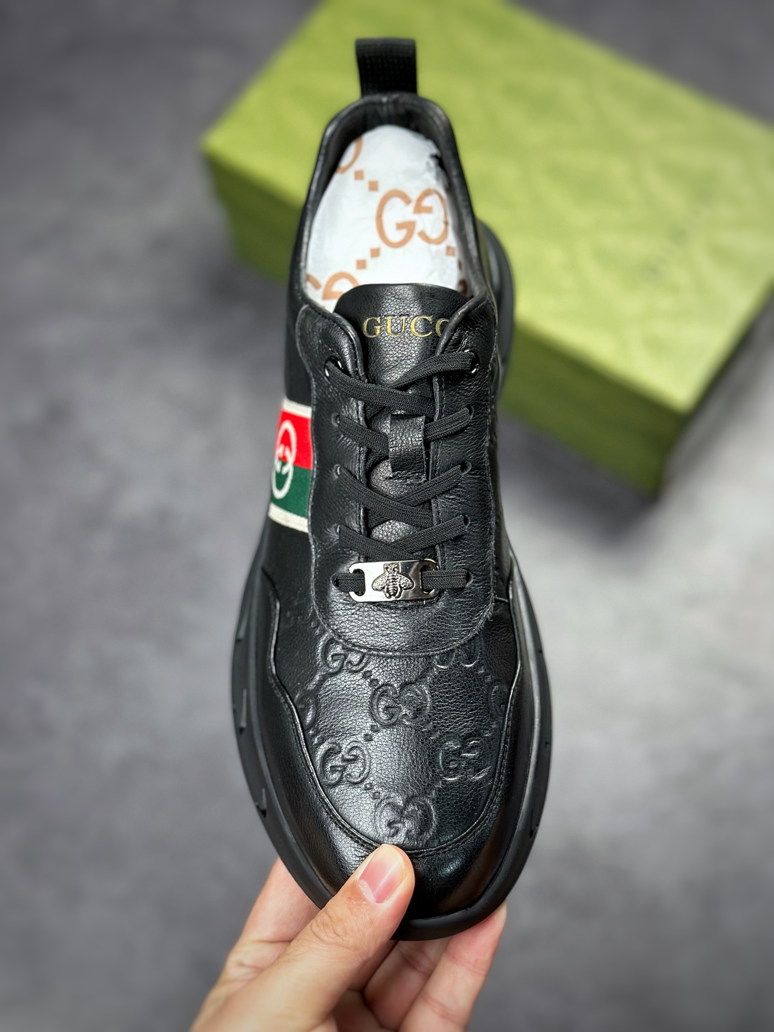 Gucci Screener GG High-Top Sneaker Sports and Leisure Trendy Shoes Collection