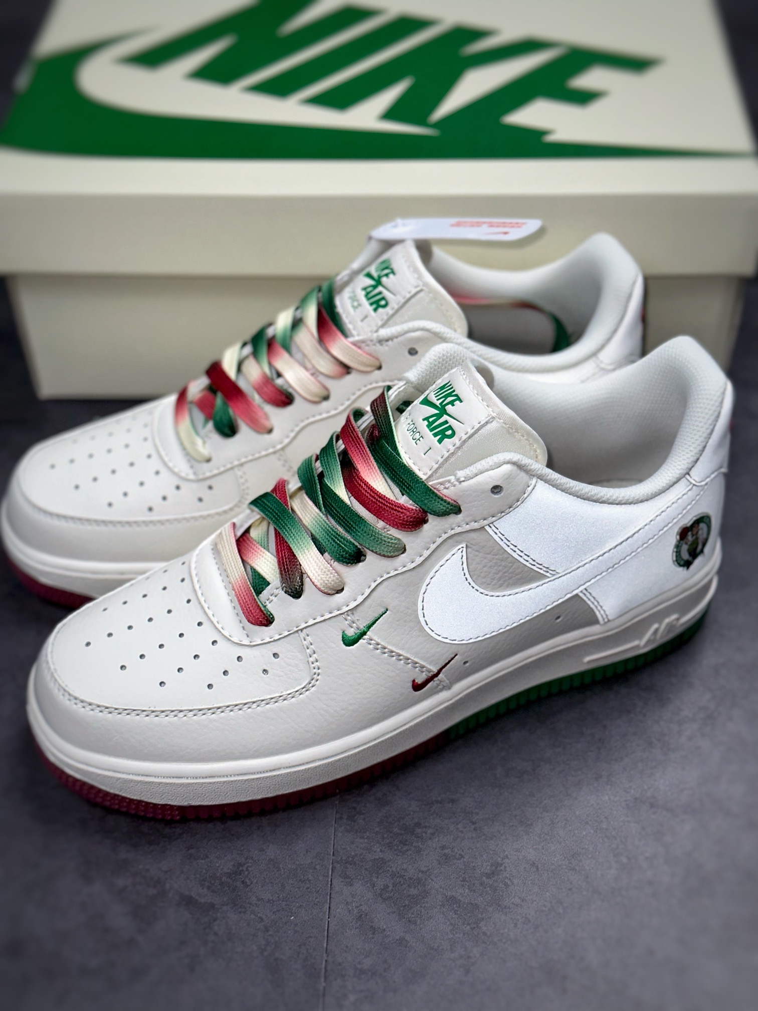 250 Nike Air Force 1 Low 07 米黄绿 波士顿凯尔特人BO8569-034