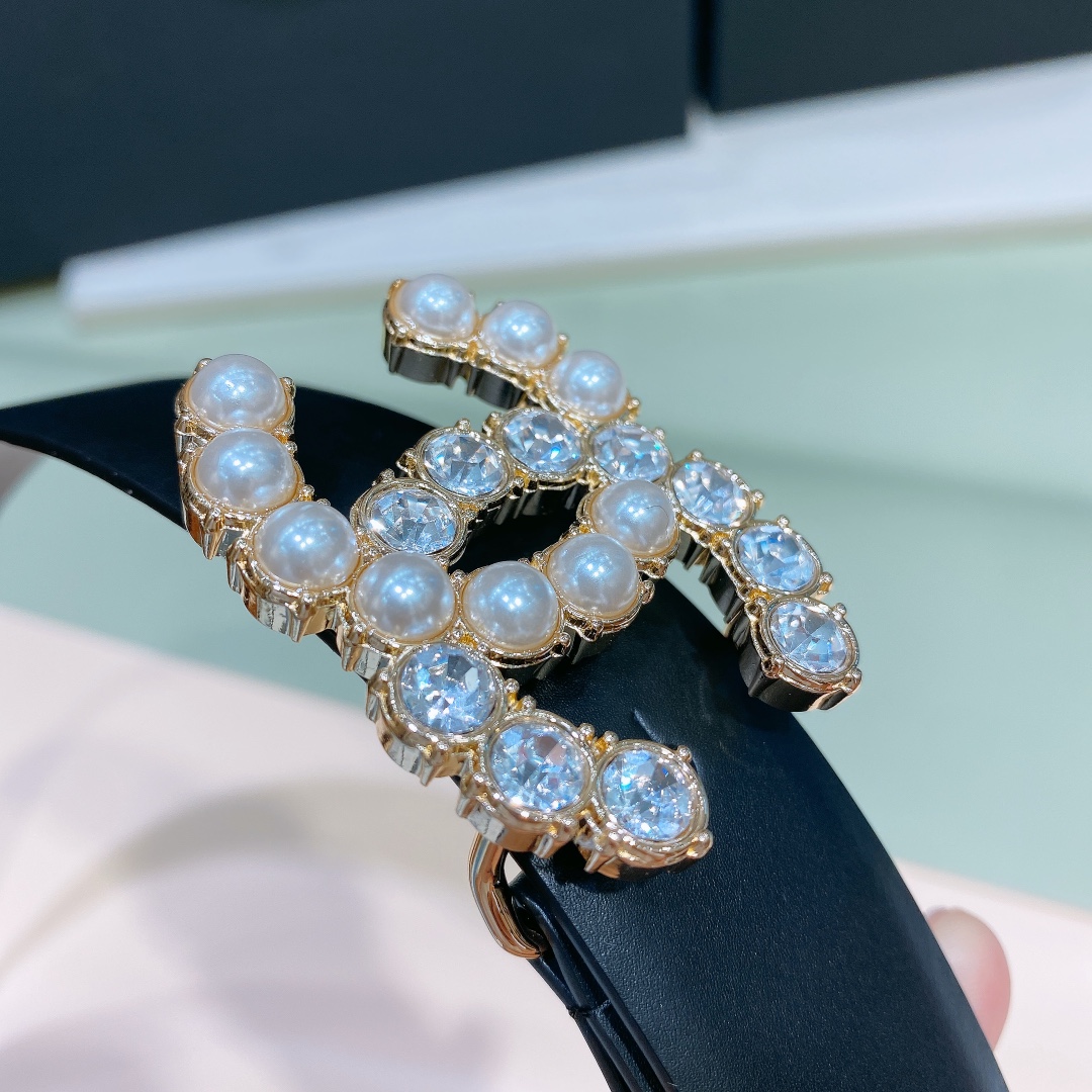[Chanel Belts]c hanel 22 logo rhinestone, pearl CC buckle brass gold metal 3.