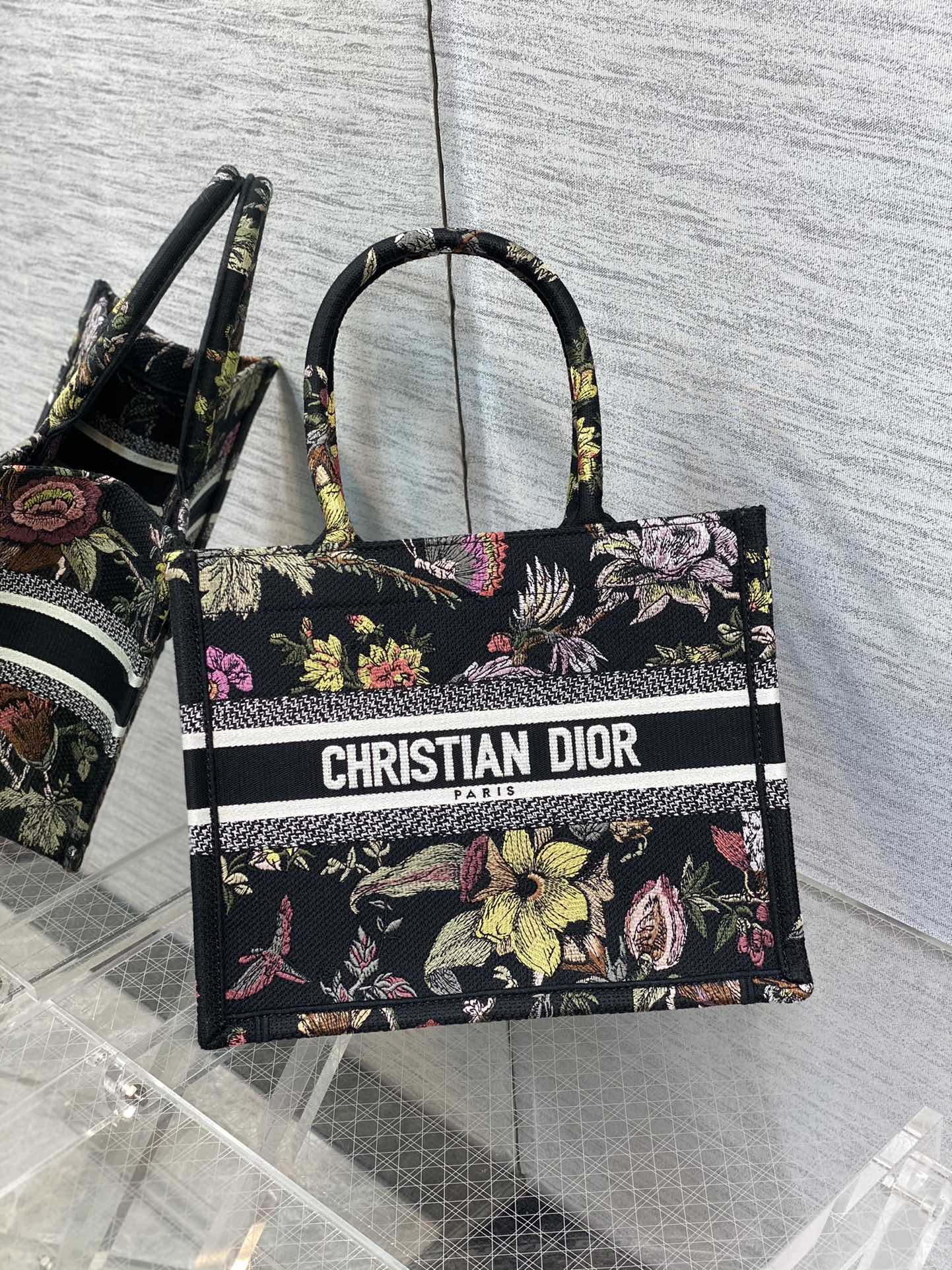 DIOR Small Tote Embroidered Letter Handbag