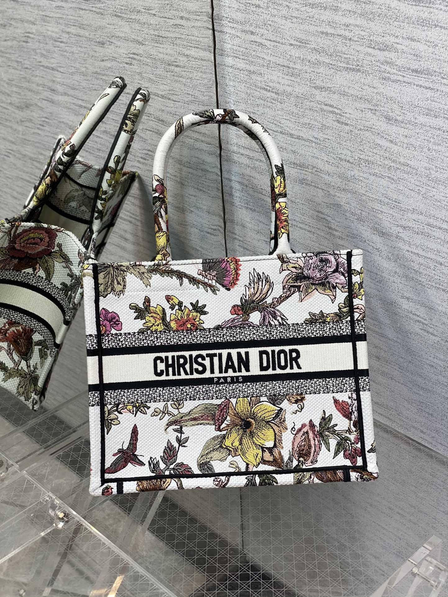 DIOR Small Tote Embroidered Letter Handbag