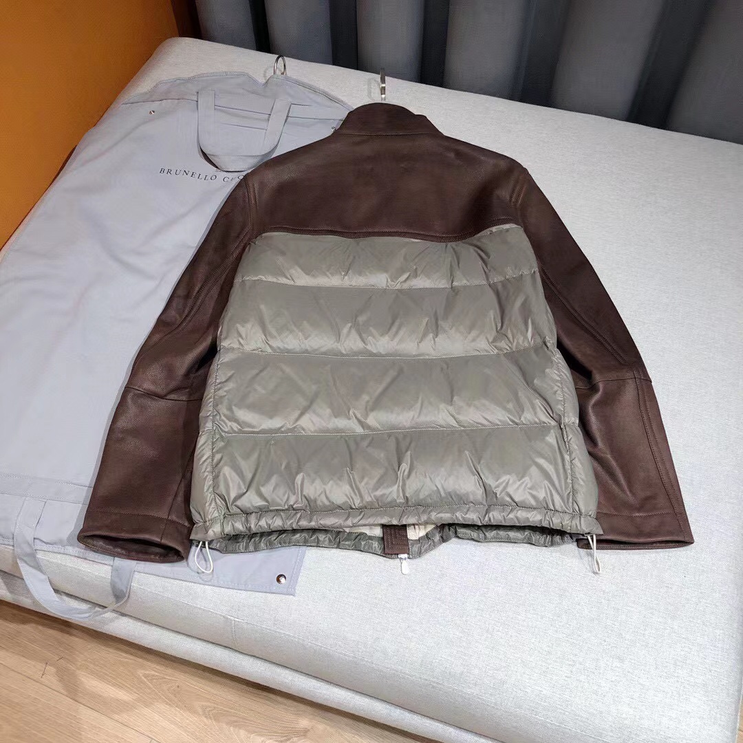 不退 现货发售 BC渠道狠货男士羔毛领皮羽绒服外套