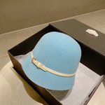 Fashion Replica
 Hermes Hats Bucket Hat Straw Hat Black Blue Red Wool Fall/Winter Collection
