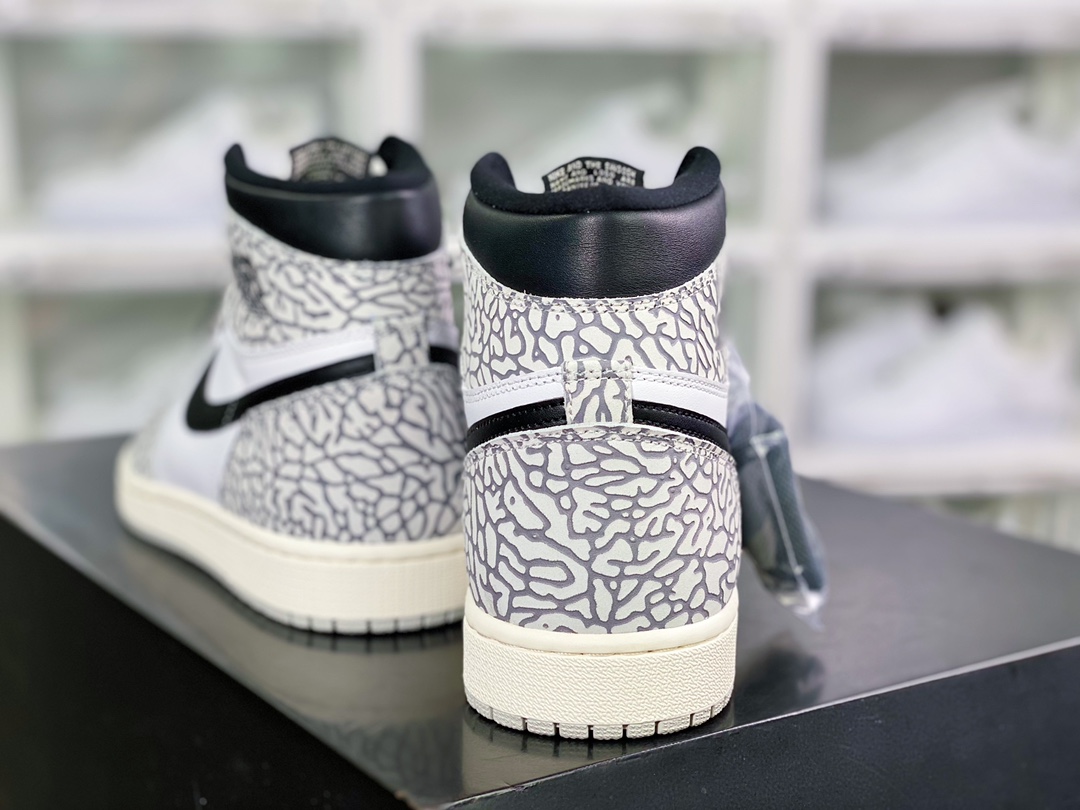 320  Air Jordan 1 Retro High OG”White Cement”AJ1代经典复古篮球鞋“白黑灰爆裂纹”DZ5485-052
