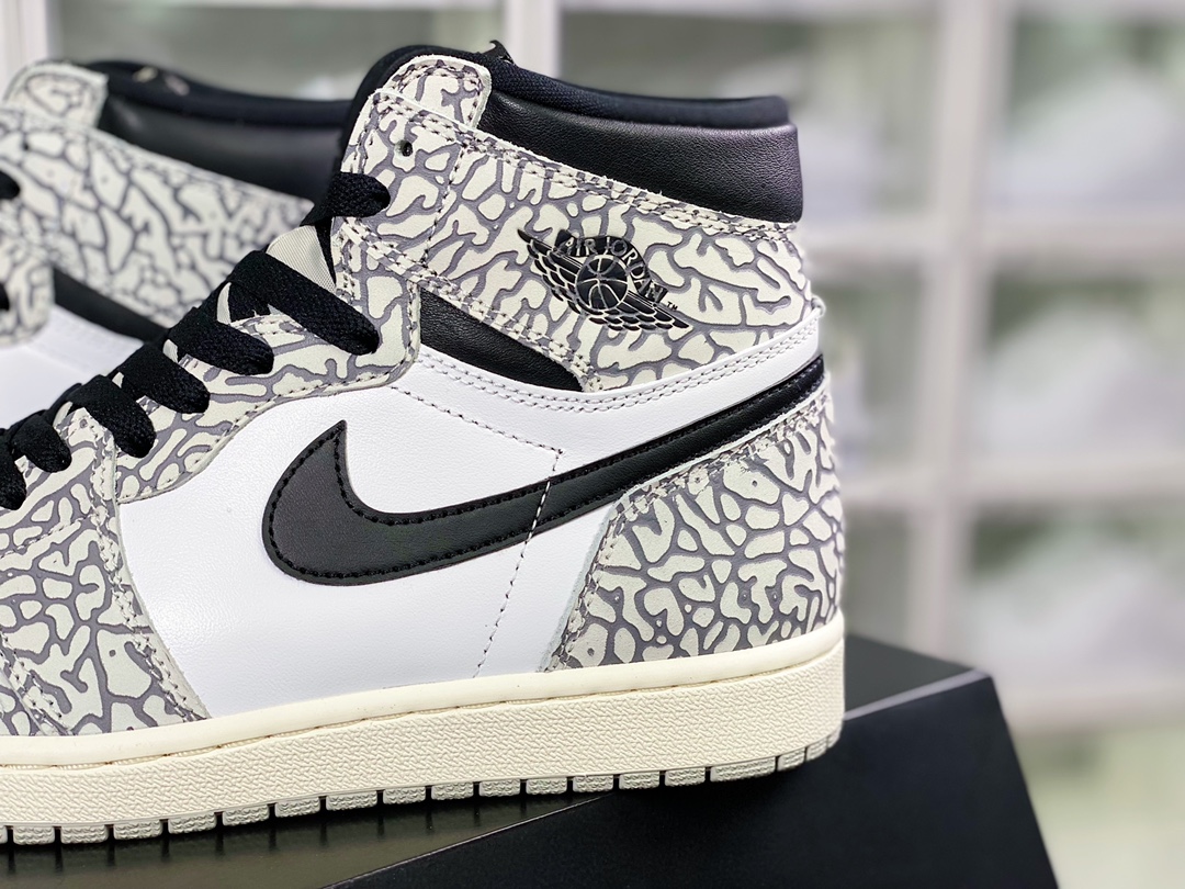 320  Air Jordan 1 Retro High OG”White Cement”AJ1代经典复古篮球鞋“白黑灰爆裂纹”DZ5485-052