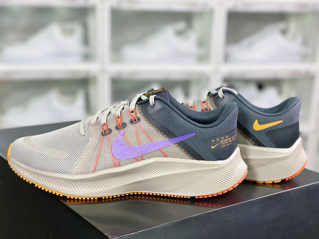 200 Zoom Quest 4 探索者4代贾卡轻质透气休闲运动跑步鞋“网织暗蓝褐浅蓝”DA1105-400