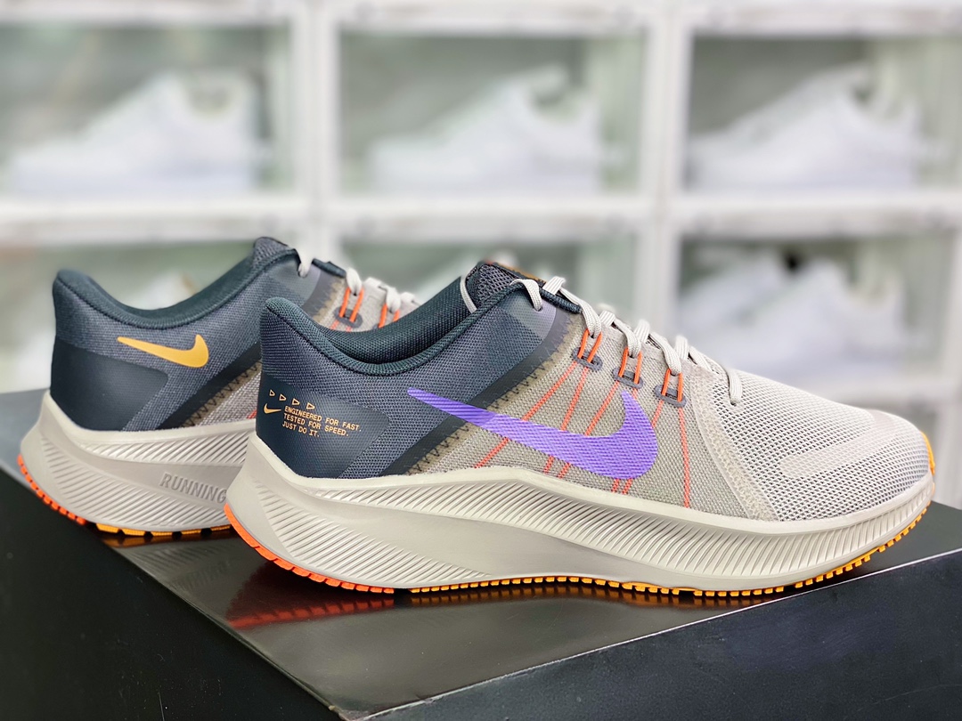 200 Zoom Quest 4 探索者4代贾卡轻质透气休闲运动跑步鞋“网织暗蓝褐浅蓝”DA1105-400