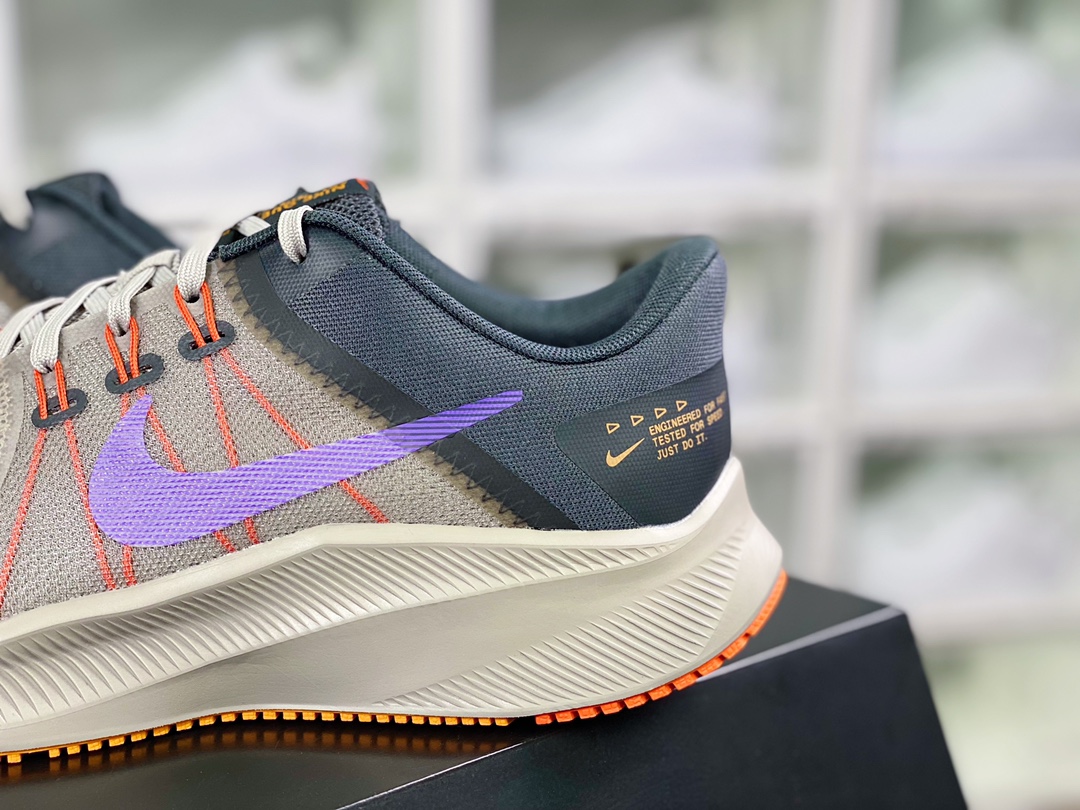 200 Zoom Quest 4 探索者4代贾卡轻质透气休闲运动跑步鞋“网织暗蓝褐浅蓝”DA1105-400