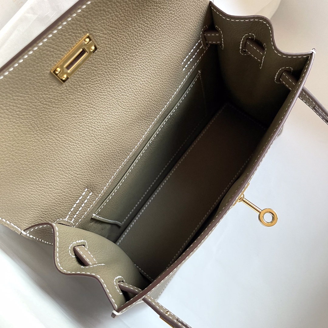 Hermès Kelly danse dancing bag Elephant Gray 18 year-end benefitRare edition counter first release, see picture to identify goods1280 Dancing bag