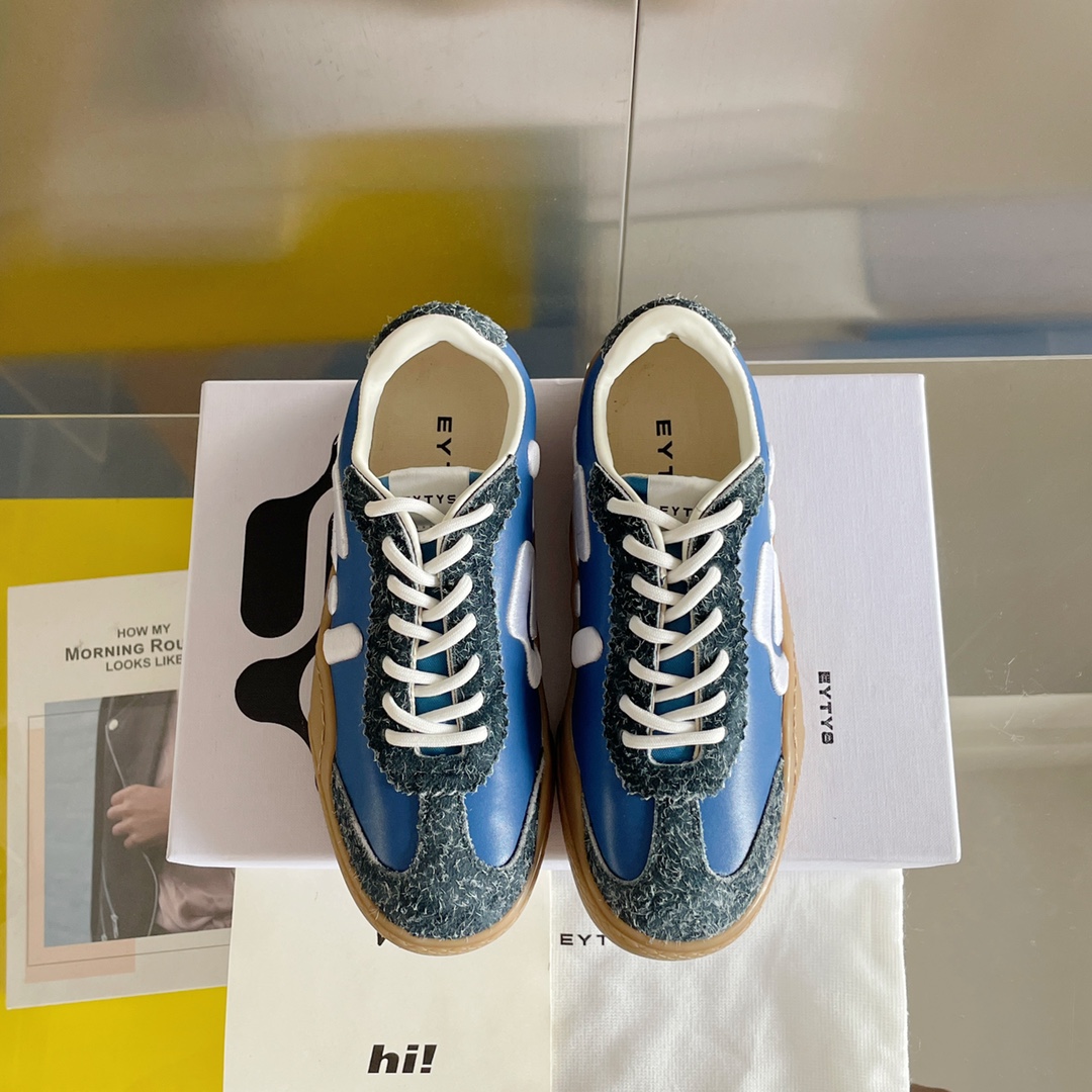 EYTYS Santos: Modern German Leather Sneakers with Embroidered Logo - 图片 7