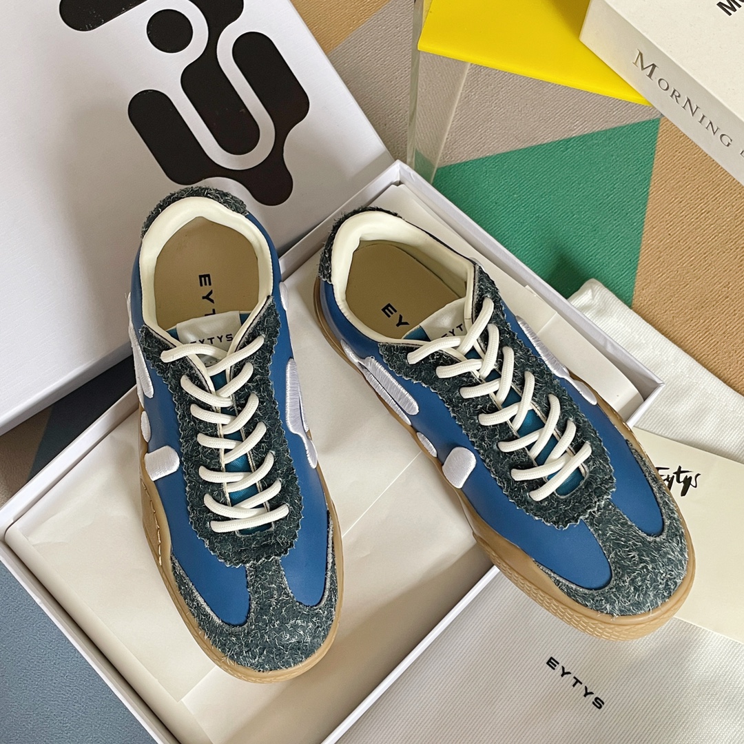 EYTYS Santos: Modern German Leather Sneakers with Embroidered Logo