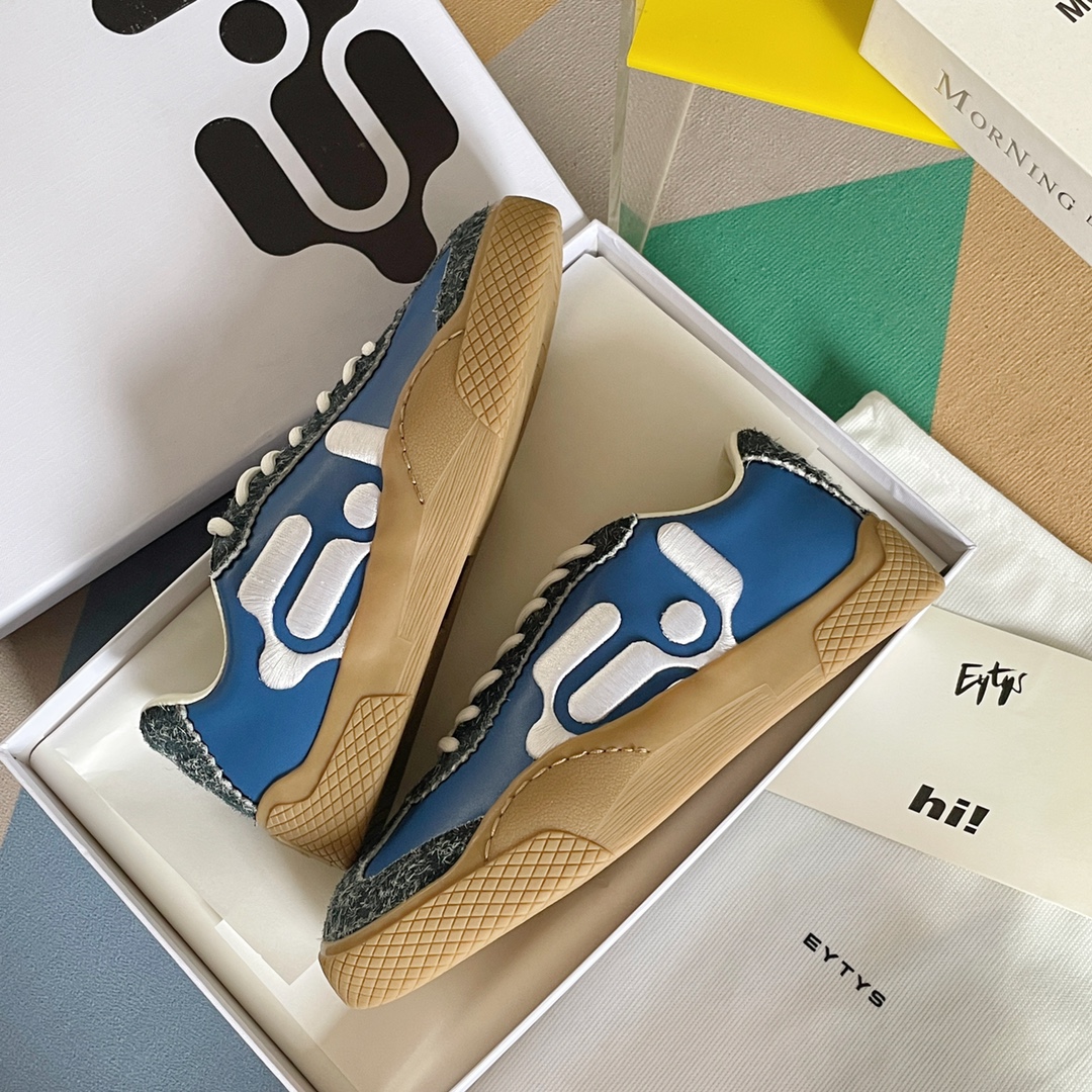 EYTYS Santos: Modern German Leather Sneakers with Embroidered Logo - 图片 6