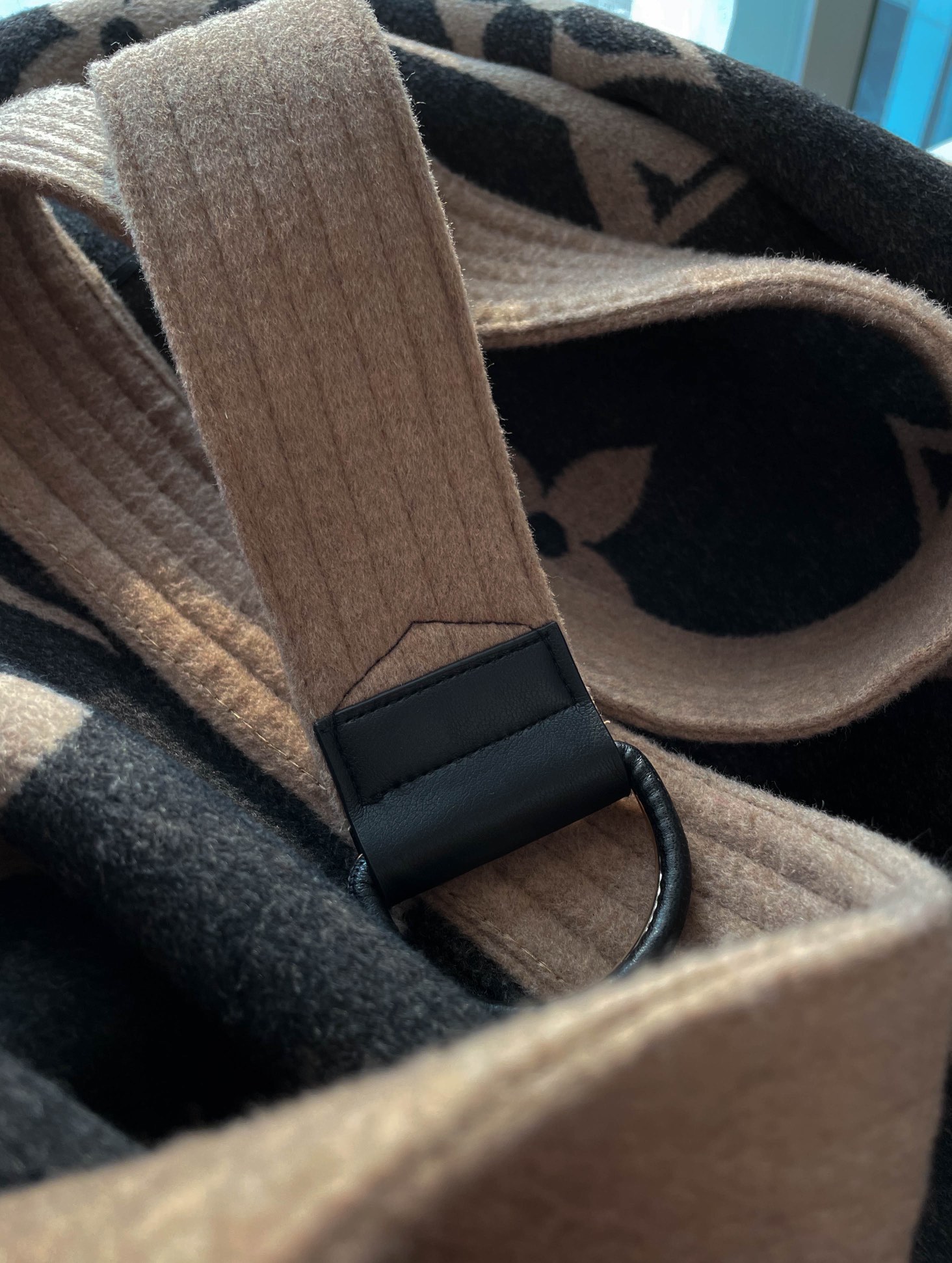 Monogram Wool-Silk Blend Wrap Coat with Leather Trim 8 i1668403020 6530 7