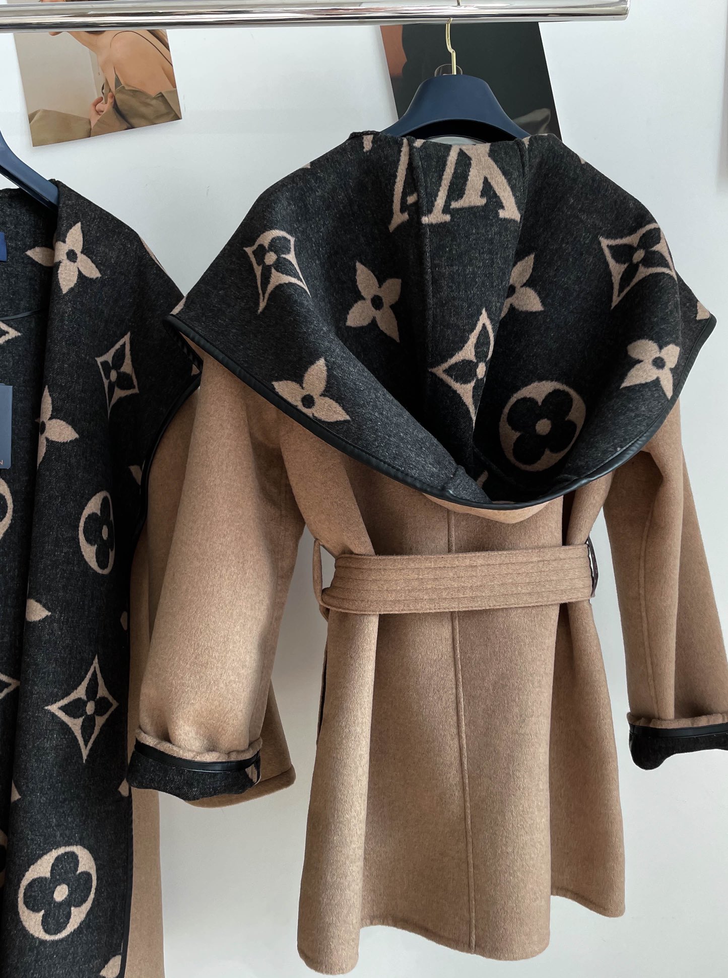 Monogram Wool-Silk Blend Wrap Coat - Classic & Elegant Women's Winter Essential 3 i1668404322 7096 2