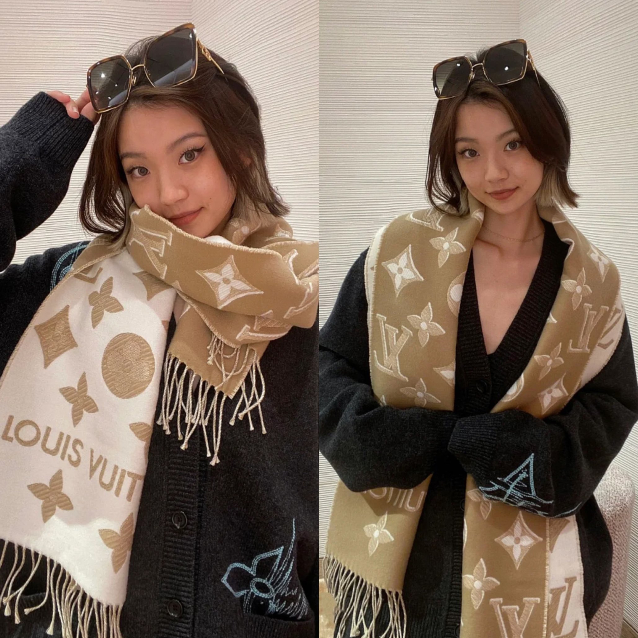 Louis Vuitton Scarf Shawl Wool