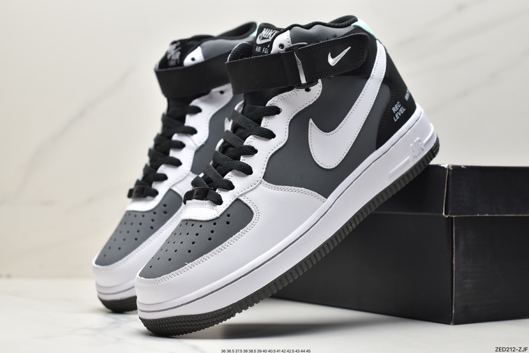 Air Force 1 MID black and white gray camera CN6863-502