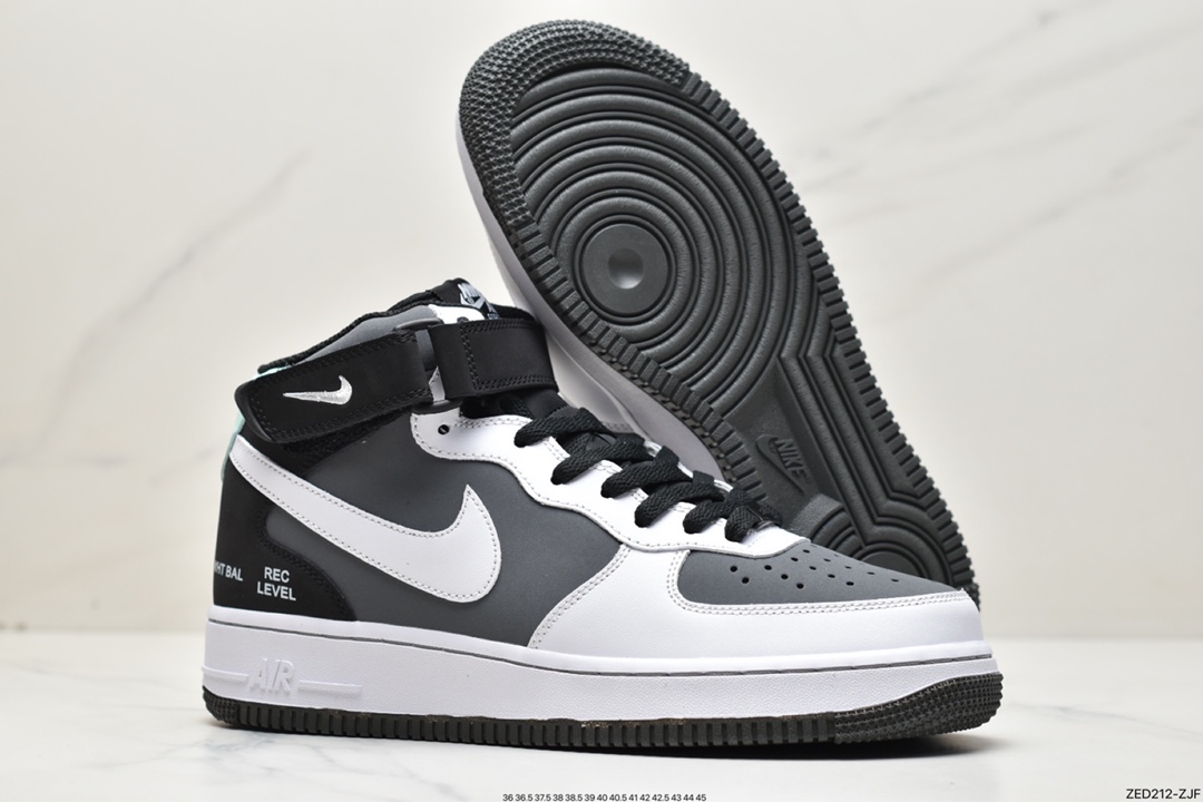 Air Force 1 MID black and white gray camera CN6863-502