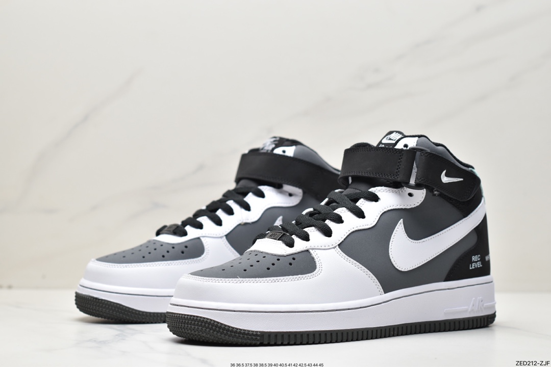 Air Force 1 MID black and white gray camera CN6863-502