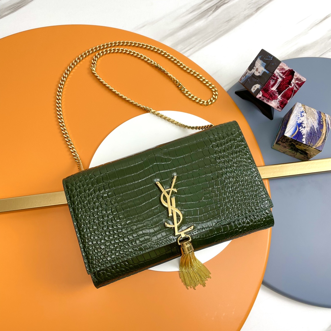 #𝐊𝐚𝐭𝐞 24𝐜𝐦#【Pedido original】Verde oscuro / hebilla dorada + ¡Kate con estampado de cocodrilo llega... comparable …