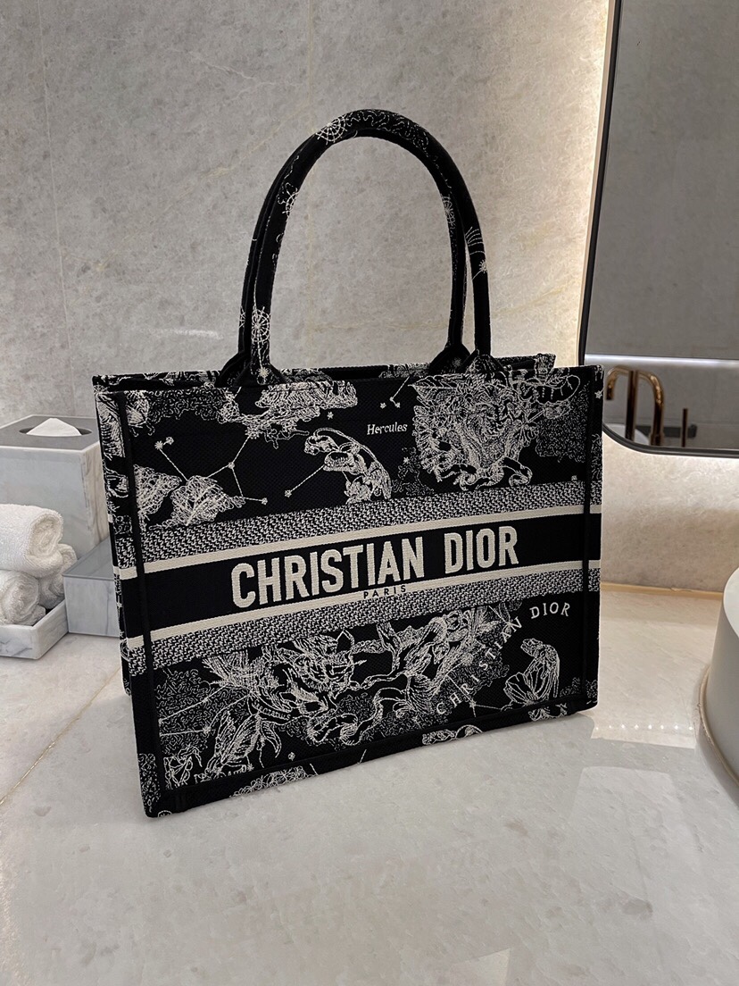 Dior Book Tote Handbags Tote Bags Black