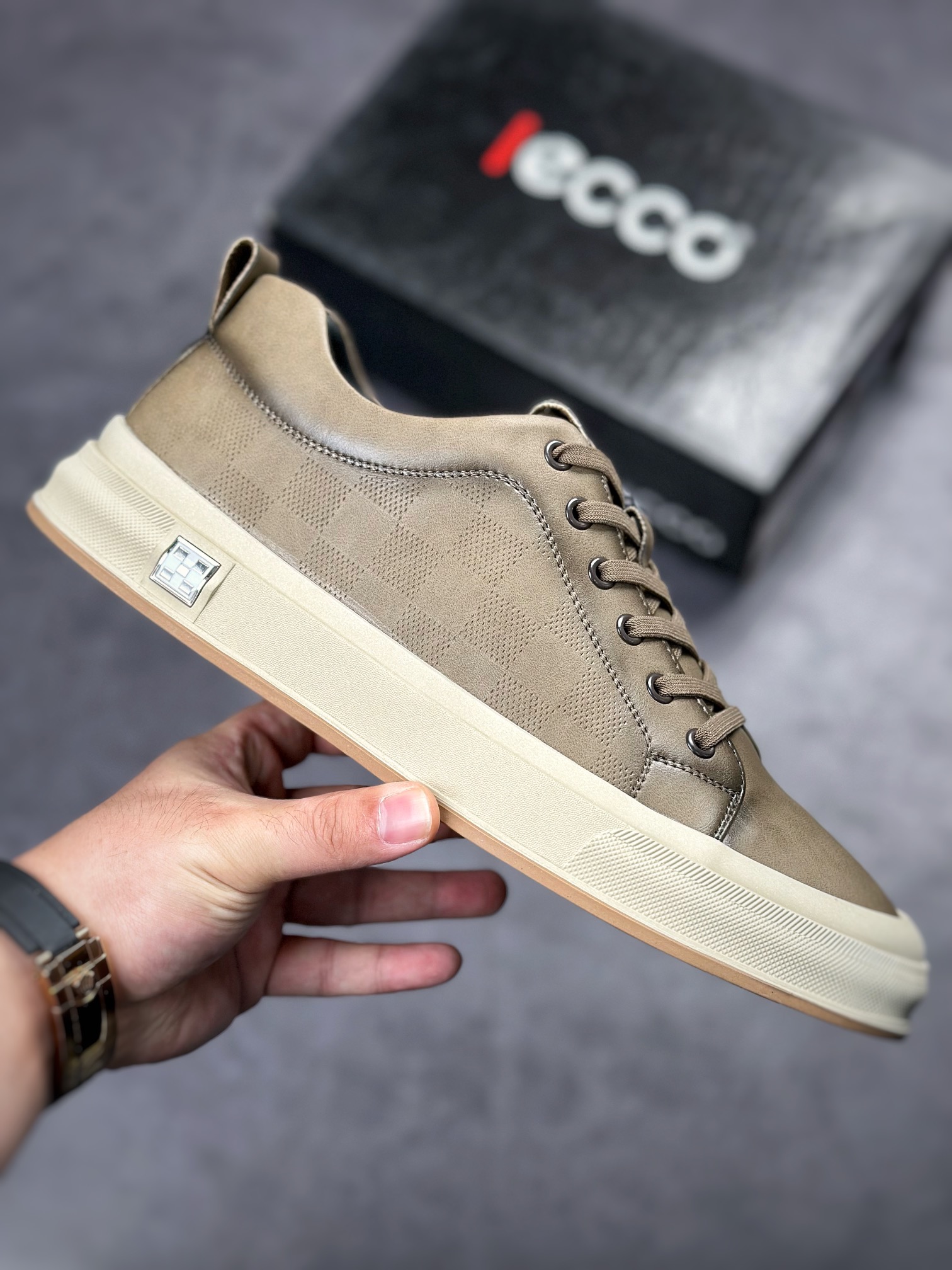 ECCO Aibu Huang Jingyu same casual leather shoes