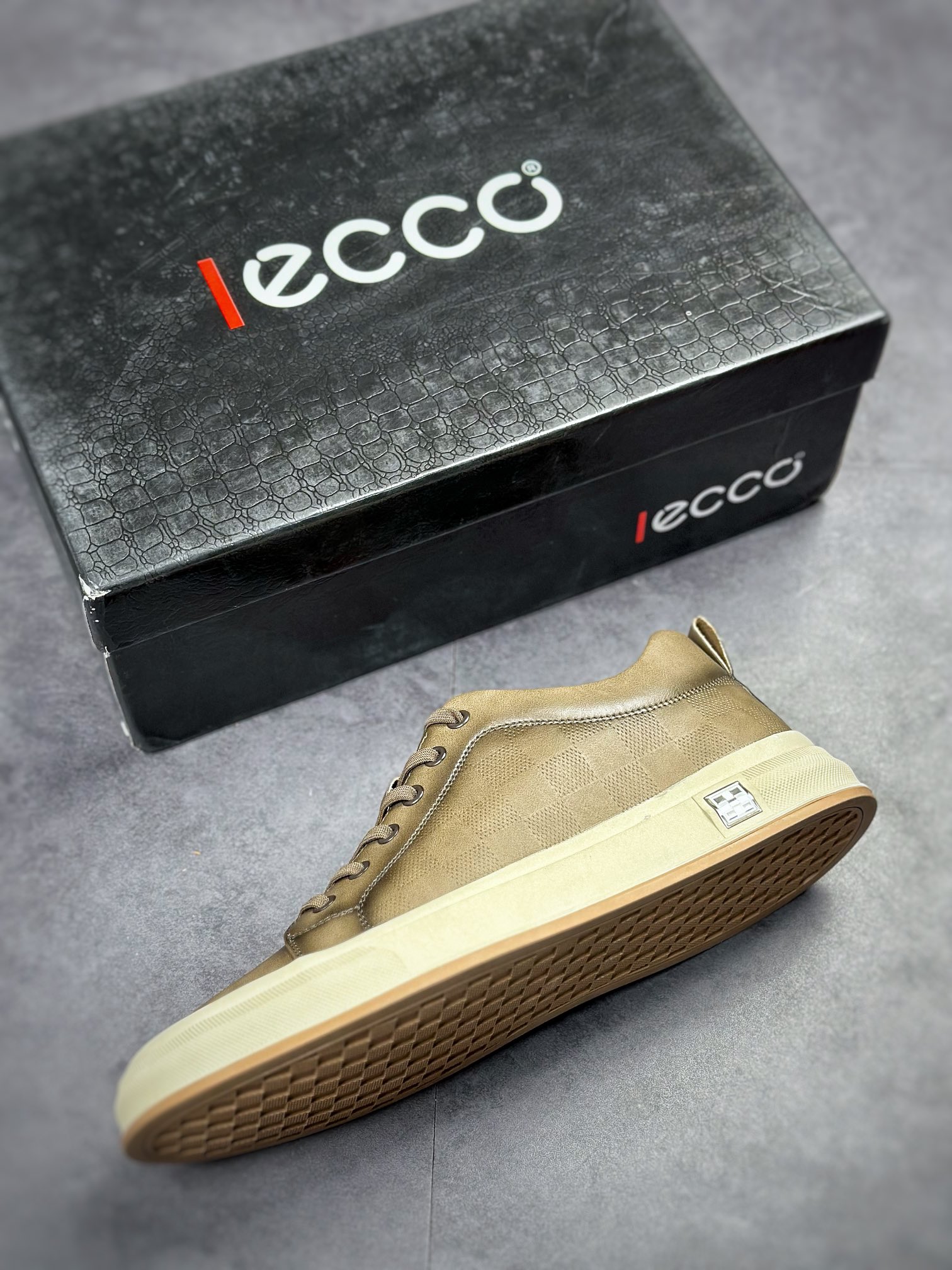 ECCO Aibu Huang Jingyu same casual leather shoes