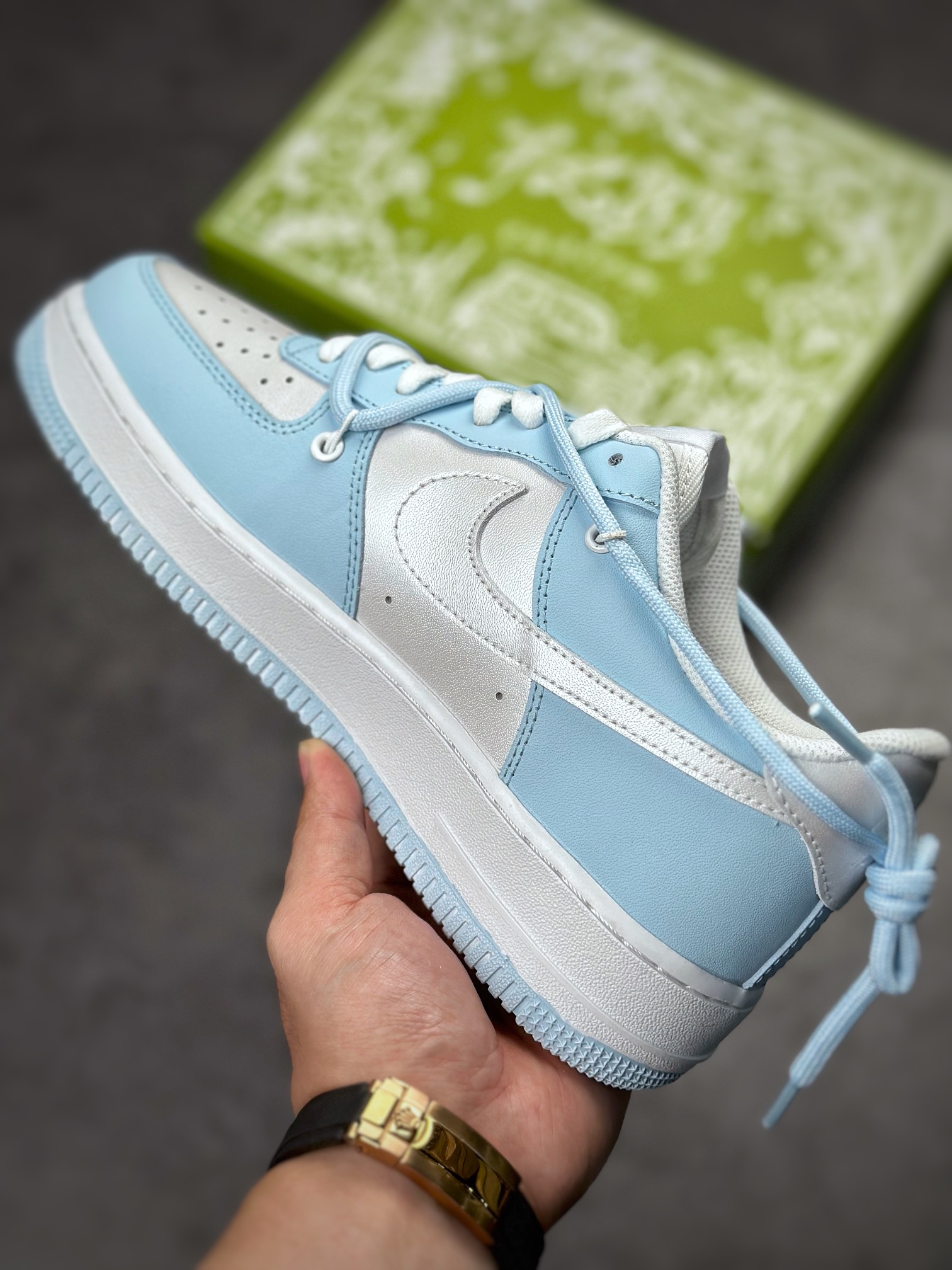 250 Nike Air Force 1 Low 07 骷髅脚趾白蓝 CW2288-111