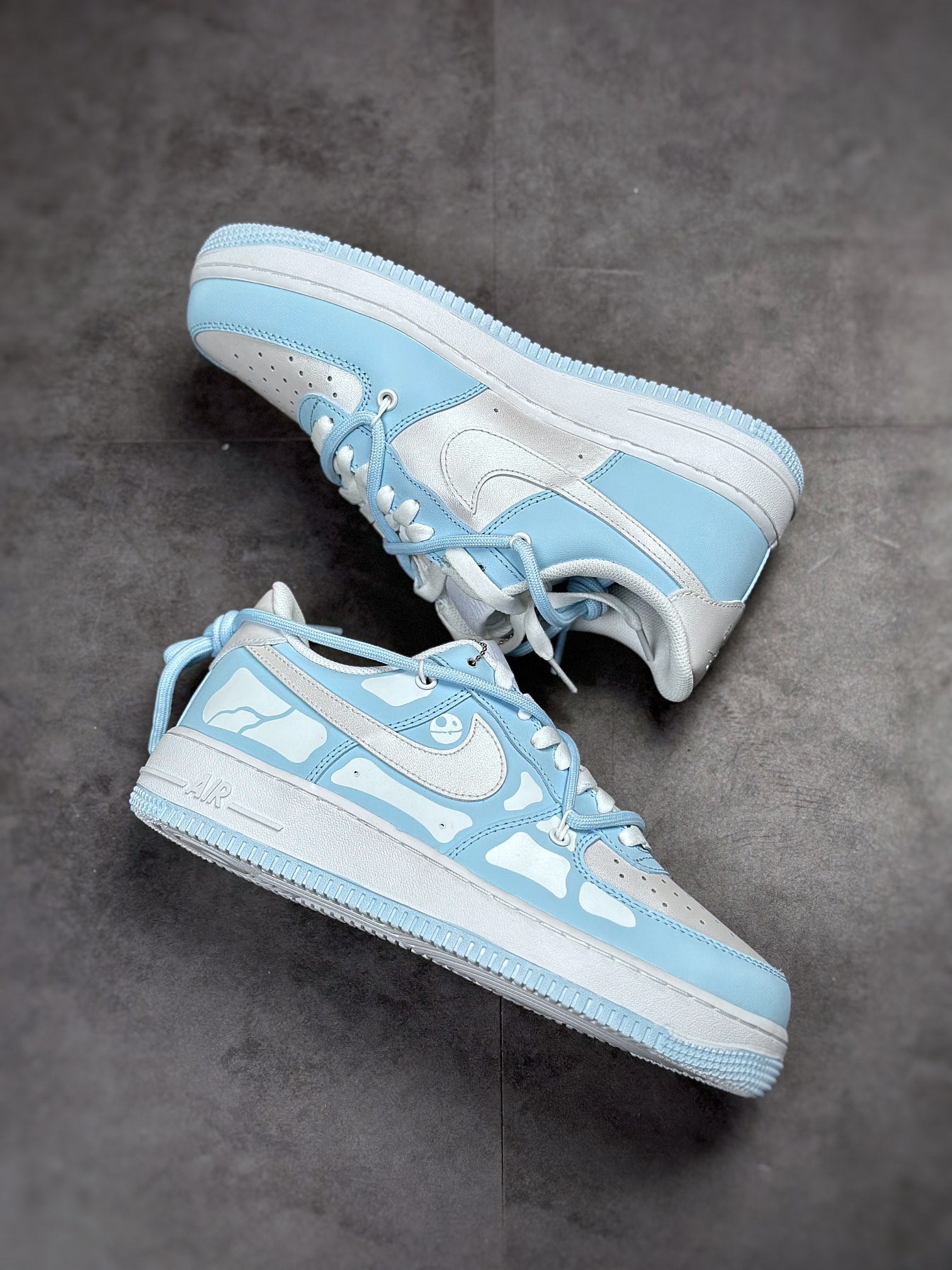 250 Nike Air Force 1 Low 07 骷髅脚趾白蓝 CW2288-111