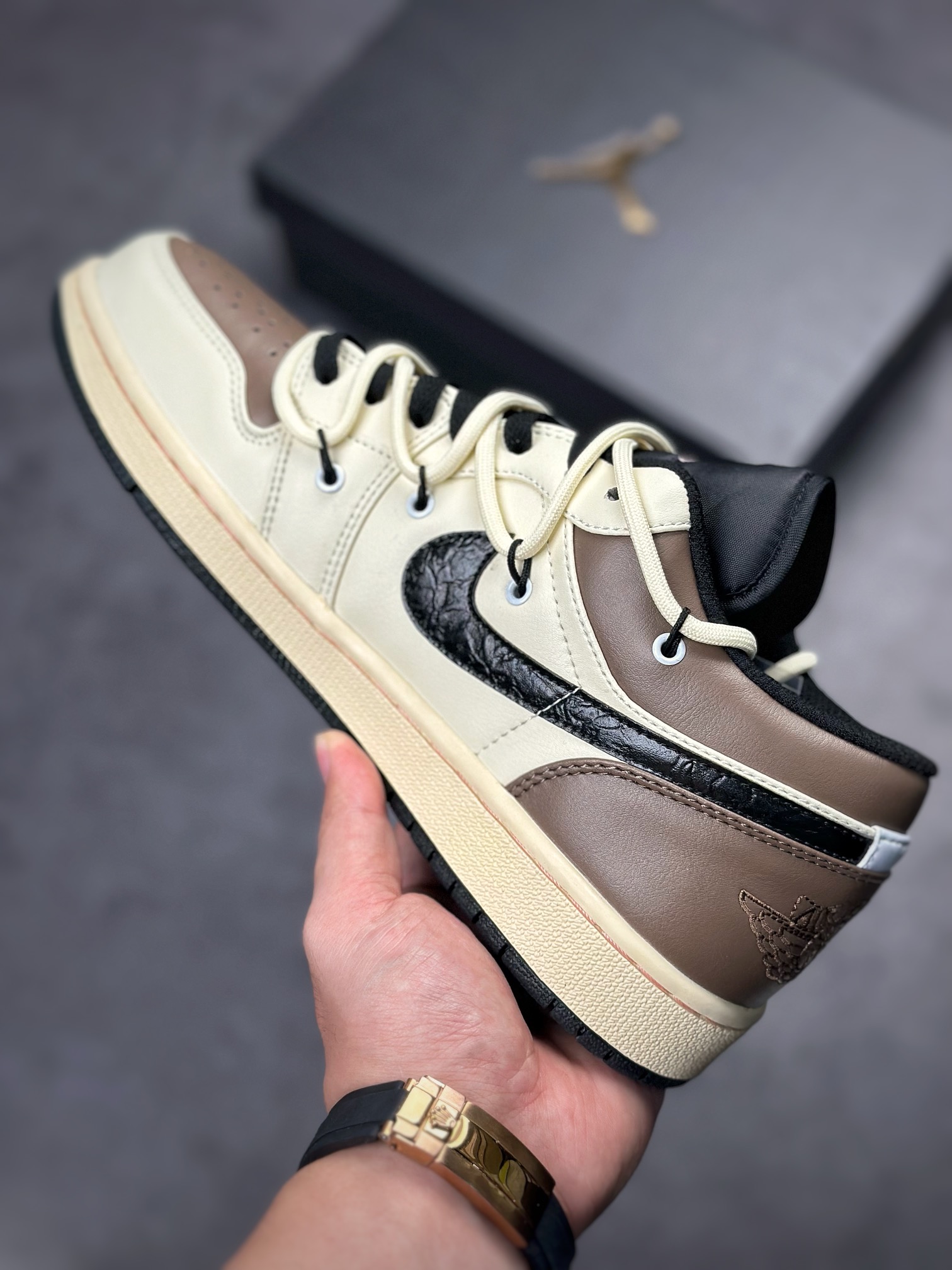 220 Air Jordan 1 Low 摩卡绑带 解构抽绳鞋带 553558-062