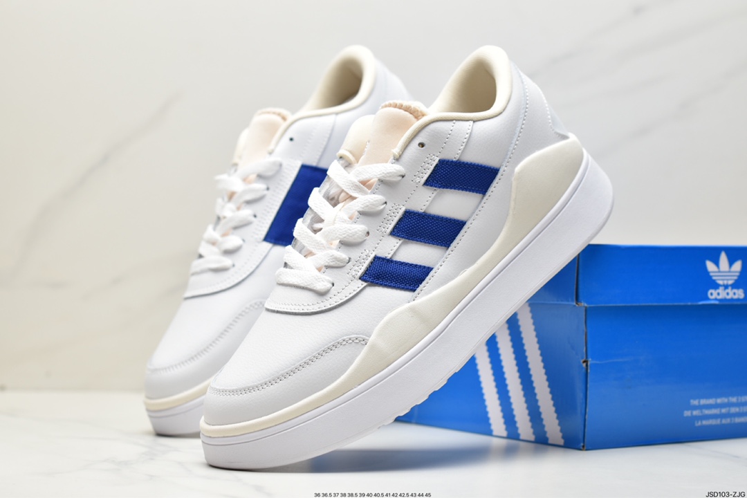 Adidas ADIMA TIC HM Low Matic series low-top thick-soled casual sports shoes ”leather white and black” IG7351