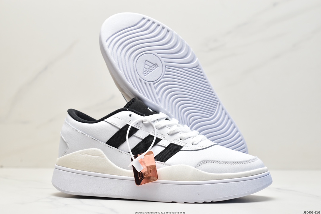 Adidas ADIMA TIC HM Low Matic series low-top thick-soled casual sports shoes ”leather white and black” IG7351