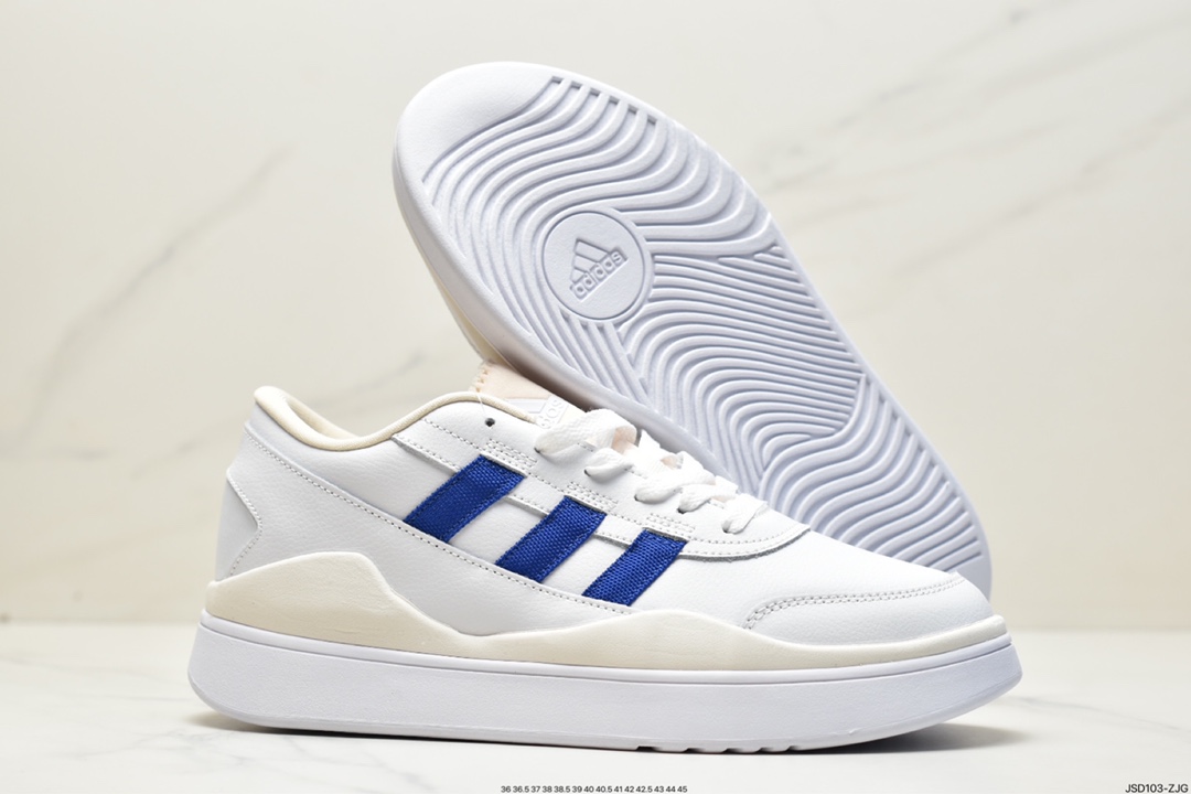 Adidas ADIMA TIC HM Low Matic series low-top thick-soled casual sports shoes ”leather white and black” IG7351