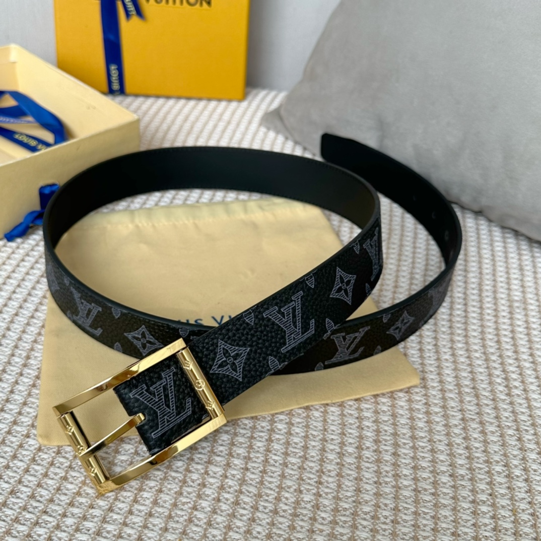 Louis Vuitton Belts Calfskin Cowhide