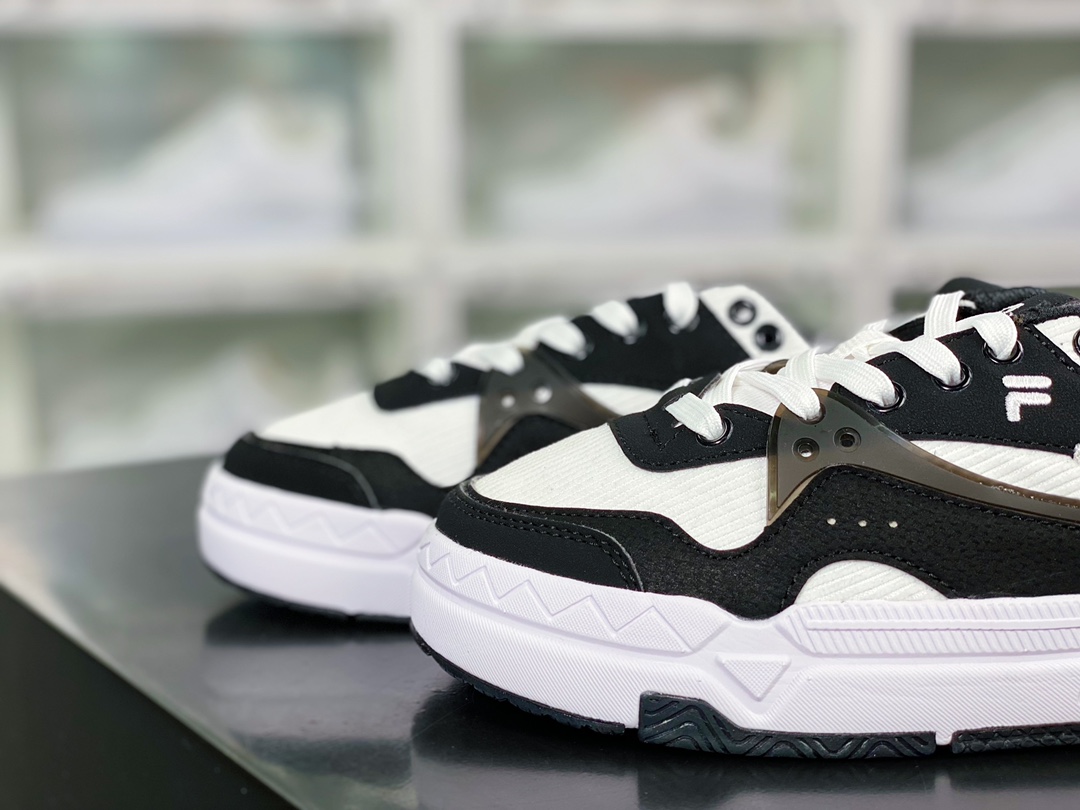 FUSION Bank Trendy Cool Series Low Top Thick Sole Increased Versatile Casual Sports Shoes ”Black and White Panda” T12W242205FBW