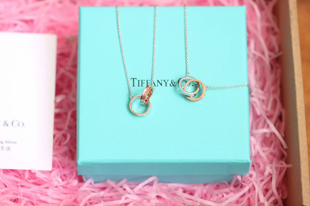 Tiffany & Co. Tiffany&Co. 玫白双色1837锁骨项链