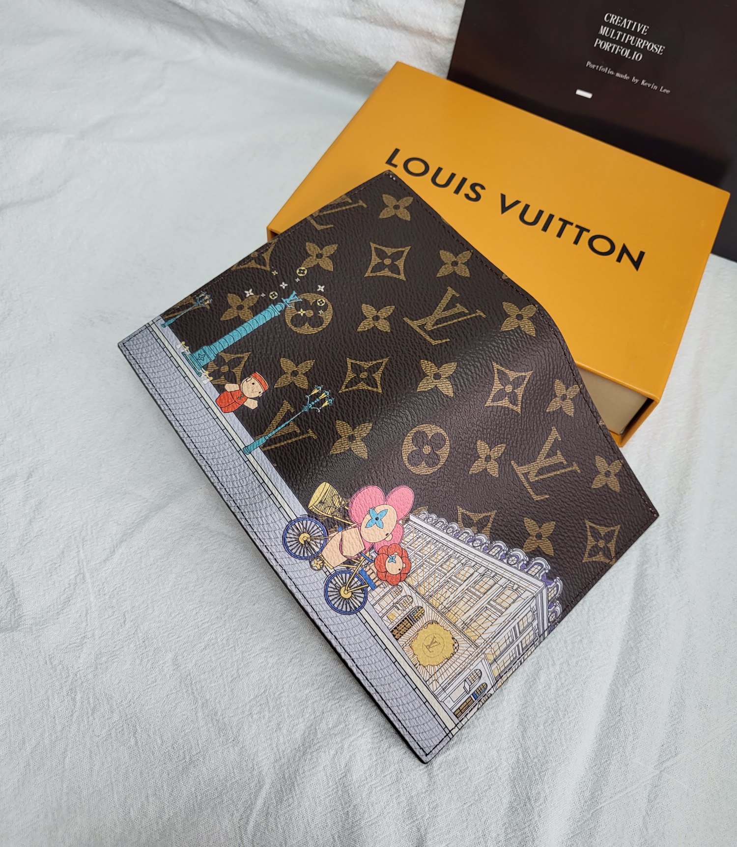 Front view of a genuine leather passport holder