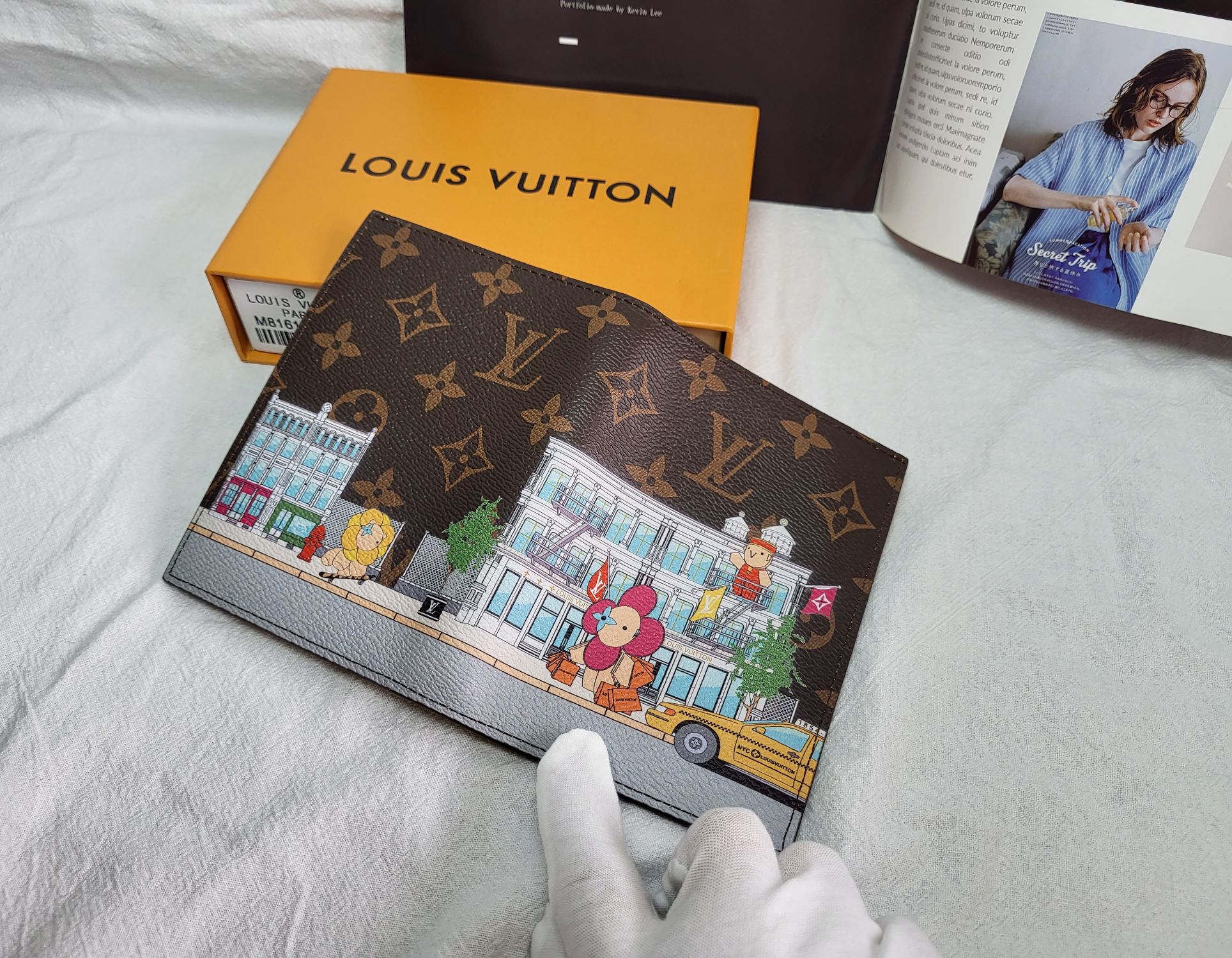 Leather passport cover in various colors